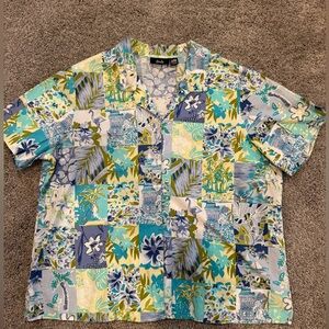 Tapestry Colorful Floral Patchwork Shirt